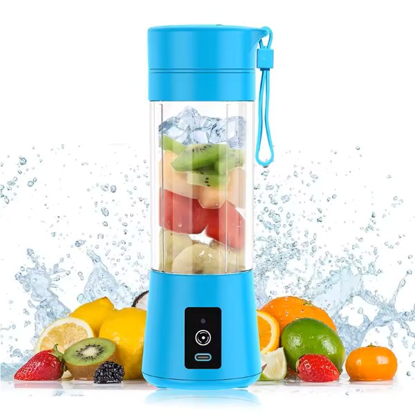 Portable Blender Cup,Electric USB Juicer Blender,,380ml, Six Blades Great for Mixing