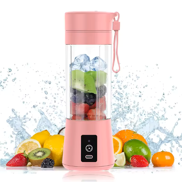 Portable Blender Cup,Electric USB Juicer Blender,,380ml, Six Blades Great for Mixing